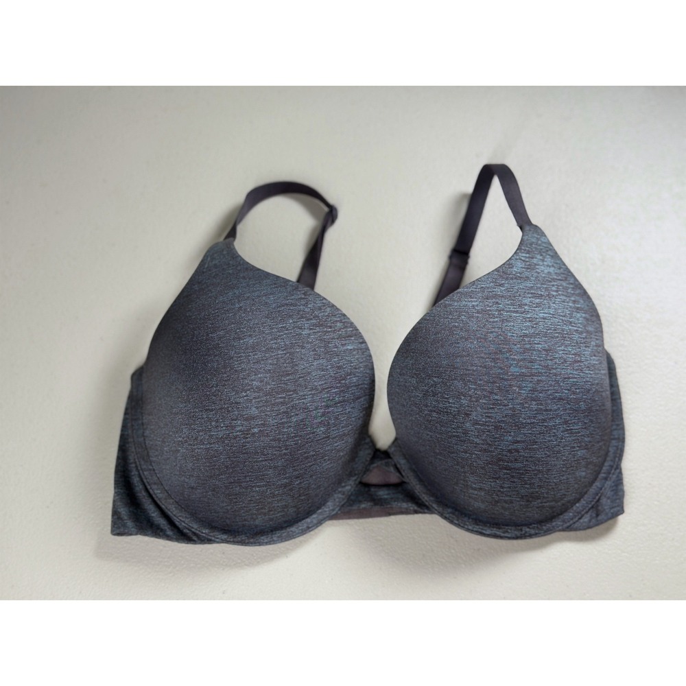 Victoria's Secret Perfect Shape Bra 34DD Heather Gray Molded Underwire Padded